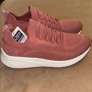 NWT Skechers Pink Sneakers with Breathable Knit Design